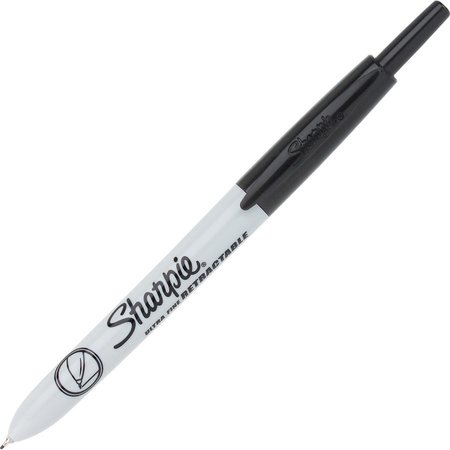 Sharpie Markers, Retractable, Ultra Fine, 12BX, Black PK SAN1735801BX